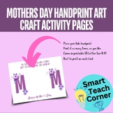 Mothers Day Handprint Art, Gift Craft, Mother's Day Printa