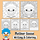 Mother Goose Coloring Pages Writing Activities Pop Art Kin