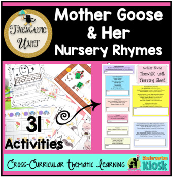 Preview of Nursery Rhymes Mother Goose Activities Thematic Unit