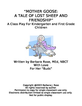 Preview of Mother Goose Play Script for Kindergarten, First and Second Grades
