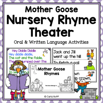 Preview of Mother Goose Nursery Rhymes Activities - Oral and Written Language