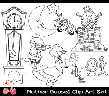 goose clipart black and white