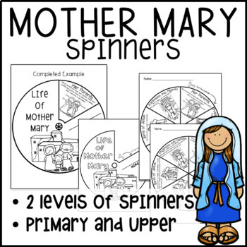 Preview of Mother Mary Spinner - Catholic activity - Virgin Mary - May Crowning - NO PREP