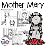 Mother Mary coloring - May Crowning