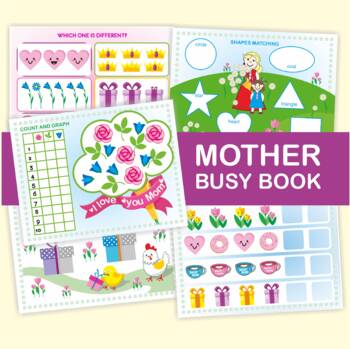 Preview of Mother - Preschool Printable Busy Book - Learning Binder Worksheets