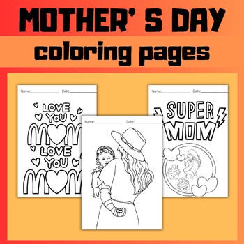 Preview of Mother' S Day Coloring Pages, Coloring Sheets, Craft -Activities, Art