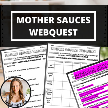 Preview of Mother Sauces Printable Webquest OR Digital Activity [Answer Key Included!]