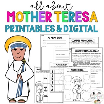 Preview of Mother Teresa- Women's History Month - Catholic Saints