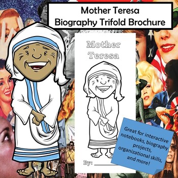 Preview of Mother Teresa Biography Trifold Graphic Organizer