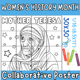 Mother Teresa  Collaborative Coloring Poster Activities, W