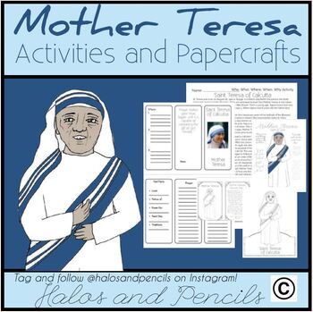 Mother Teresa Saint Teresa of Calcutta Activities and Papercrafts