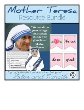 Mother Teresa Saint Teresa of Calcutta Resources by Halos and Pencils
