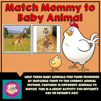 baby and mother animals matching game