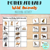 Mother and Baby Wild Animals Matching Activity