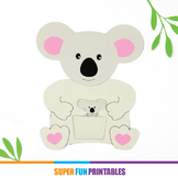 Mother and baby koala card