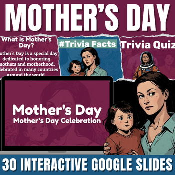 Preview of Mother's Day 2024 Google Slides: Trivia & Quizz and Educational Digital Resource