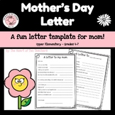 Mother's Day "A Letter to my Mom" Activity / Prompts (Grades 3-7)