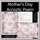 Mother's Day Acrostic Poem