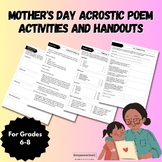 Mother's Day Acrostic Poem Activities and Handouts