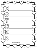 Mother's Day Acrostic Poem - Template and Coloring Sheet