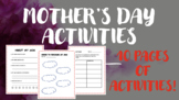 Mother's Day Activities & Worksheets - 11 Pages - Primary/Junior