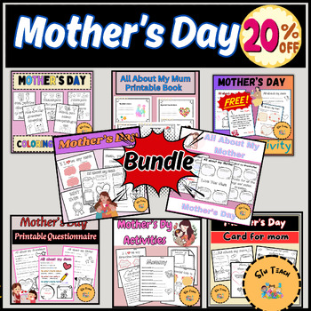 Preview of Mother’s Day Activities Bundle ,Happy Mother,s Day,Printable Pack,Questionnaire