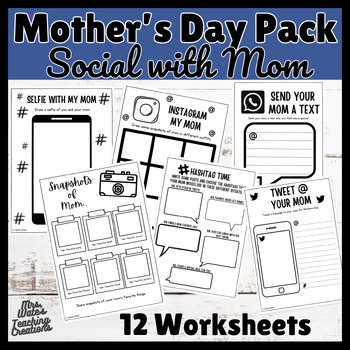 Preview of Mother's Day Activities & No Prep Mom's/Mum's Day Worksheets & Crafts