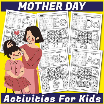 Preview of Mother's Day Activities | Letter Recognition Worksheets | Writing & Tracing A-Z