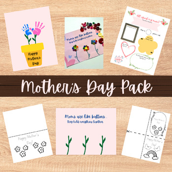 Preview of Mother's Day Activities - Mothers Day Crafts - Mothers Day handprint - cards