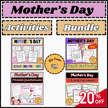 Preview of Mother’s Day Activities Pack ,  Printable Worksheets Happy Mother's Day