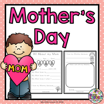 Mother's Day Activities: Worksheets by My Little Lesson | TpT