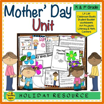 Preview of Mother's Day Unit:  Literacy & Math Activities & Center