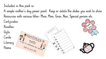 Preview of Mother's Day Activities and Powerpoint