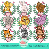 Mother's Day Animal Clip Art, Mom and Baby Animals Clip Art
