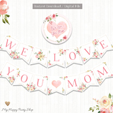 Mother's Day Banner, Happy Mother's Day Banner, Roses Bann