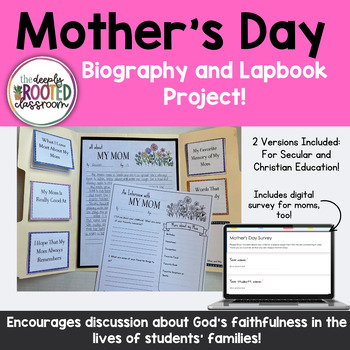 Preview of Mother's Day Biography and Lapbook Project