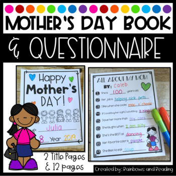 Preview of Mother's Day Book & Questionnaire