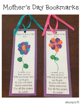 Preview of Mother's Day Bookmark Craft