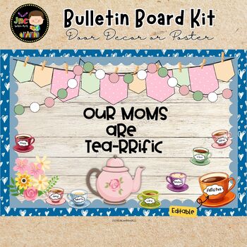 Preview of Mother's Day Bulletin Board Kit |Classroom door decor| Churh| Editable