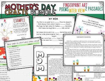 Preview of Mother's Day Bundle | Mother's Day Passages | Mother's Day Crafts |Celebrate Mom