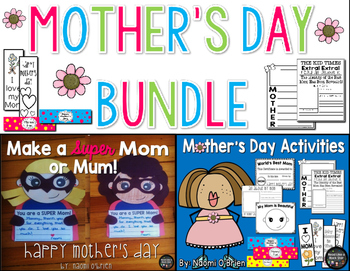 Preview of Mother's Day Bundle: Super Mom and Mother's Day Activities