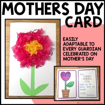 Mother's Day Card Template with Craft by Teaching Primary with Katelyn