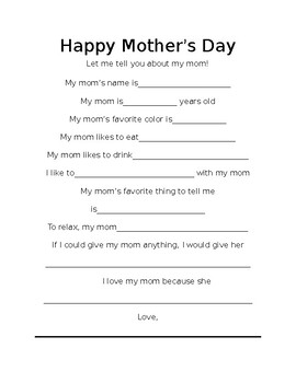Mother's Day Card by Pineapples In Primary with Mrs Baker | TpT