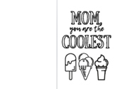 Mother's Day Food Pun Card Printable: You are the Coolest
