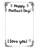 Mother's Day Card Template with Frame