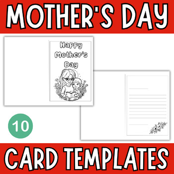 Preview of Mother's Day Writing Craft Card Template Activity | Mothers Day Craft