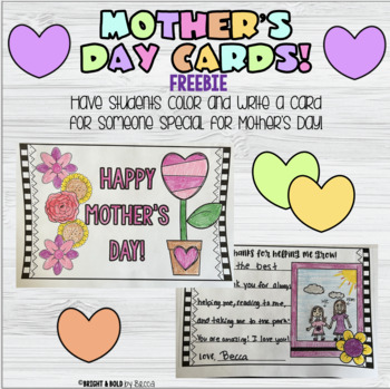Mother's Day Cards by Bright and Bold By Becca | TPT