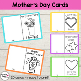 Mother's Day Cards (B&W - Blank inside) - Foldable