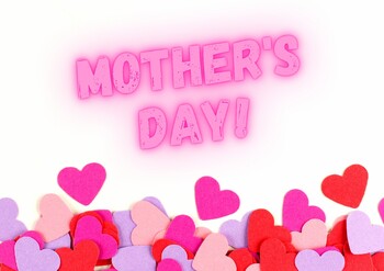 Preview of Mother's Day Cards - Cotton Ball Hearts