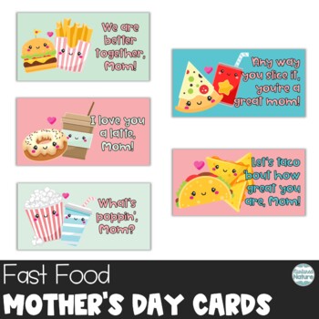 Fast Food Printable Valentine's Day Cards for Students